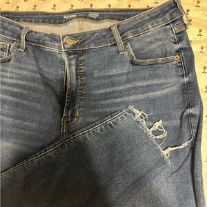 old navy | extra high rise | cutoff ankle jeans | 18 petite